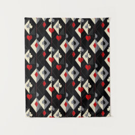 Kleuren van speelkaarten in poker.  wandkleed