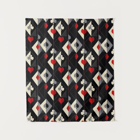 Kleuren van speelkaarten in poker.  wandkleed (Voorkant)