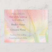 Kleuren van Spring Tulip Save the Date Briefkaart (Achterkant)