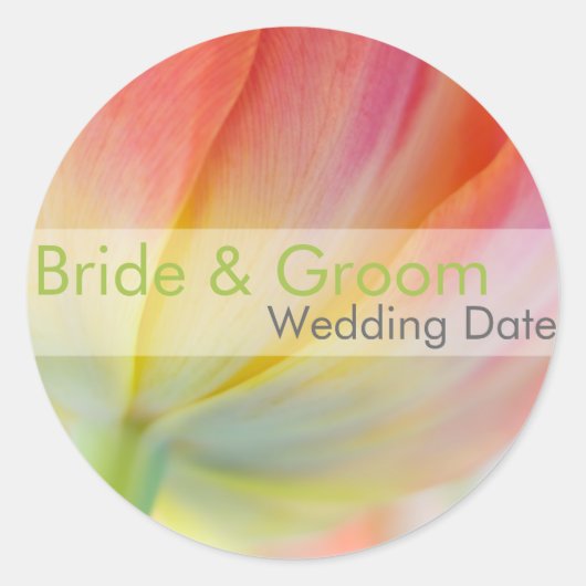 Kleuren van Spring Tulip · Save the Date Sticker (Voorkant)