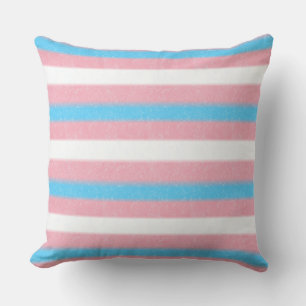 Kleuren van transgender vlag met zachte randen str kussen
