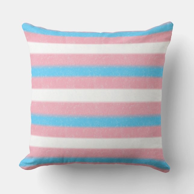 Kleuren van transgender vlag met zachte randen str kussen (Voorkant)
