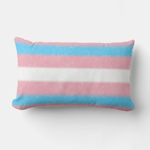 Kleuren van transgender vlag met zachte randen str kussen