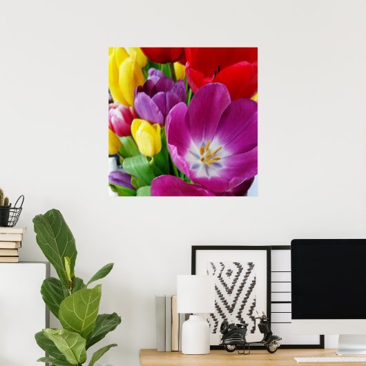 kleuren van tulpen poster (Thuiskantoor)