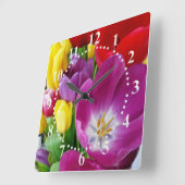 kleuren van tulpen vierkante klok (Hoek)