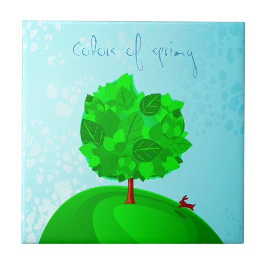Kleuren van veer, tegels tegeltje (Voorkant)