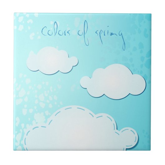 Kleuren van veer, tegels tegeltje (Voorkant)