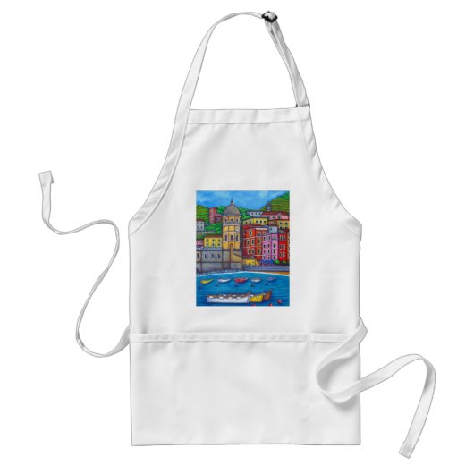 Kleuren van Vernazza Cinque Terre Apron Standaard Schort (Voorkant)