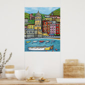 Kleuren van Vernazza, Cinque Terre Print door Lisa (Keuken)