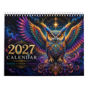 Kleuren van Vleugels: De 2027 Mystieke Uil Kalende Kalender