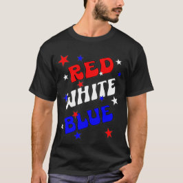 Kleuren van vrijheid en patriottisme, rood wit bla t-shirt
