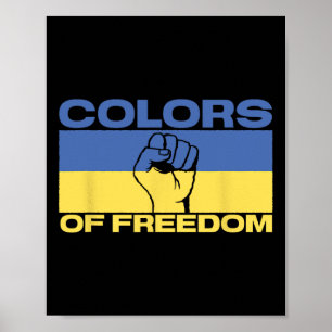 Kleuren Van Vrijheid Oekraïense Vlag Poster