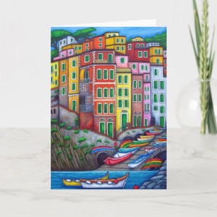 Kleuren van Wenskaart Riomaggiore Kaart