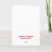 Kleuren van Wenskaart van Liguira Kaart (Achterkant)