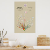 Kleuren van Wereldvlaggen Poster (Keuken)