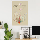 Kleuren van Wereldvlaggen Poster (Thuiskantoor)