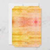 Kleuren van zonsopgang houten dag na de trouwerij kaart (Achterkant)