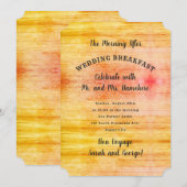 Kleuren van zonsopgang houten dag na de trouwerij kaart (Voorkant / Achterkant)