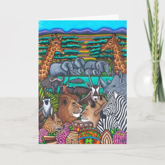 Kleuren van Zuid-Afrika Wenskaart Kaart (Voorkant)