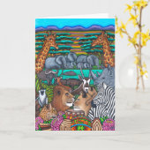 Kleuren van Zuid-Afrika Wenskaart Kaart (Gele Bloem)