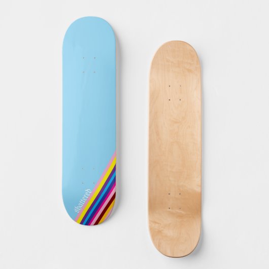 Kleuren verbrijzeld skateboard (Voorkant)