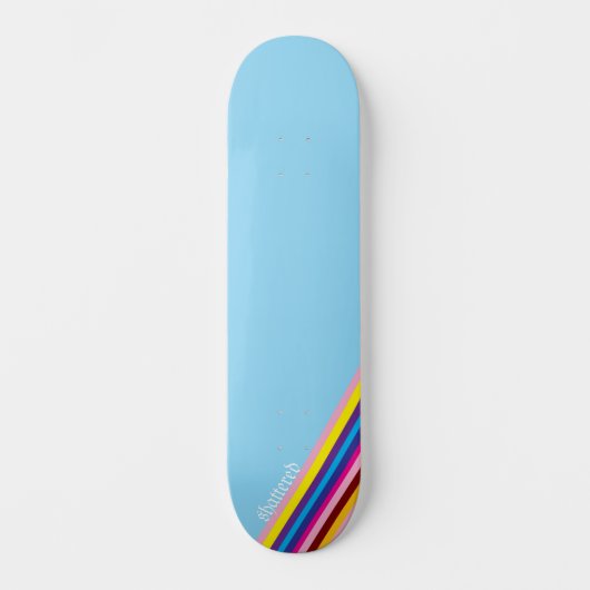 Kleuren verbrijzeld skateboard (Voorkant)