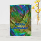 Kleuren vet licht in abstracte moderne glaskaart kaart (Gele Bloem)