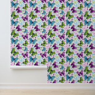 Kleuren Vliegende Vlinders Behang