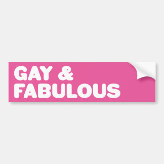  kleuren voor de  weergave Gay & Fabulage Pink Bumpersticker