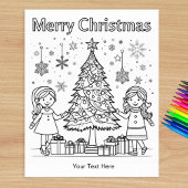 Kleuren voor Kids Christmas Tree Fun Activity Poster