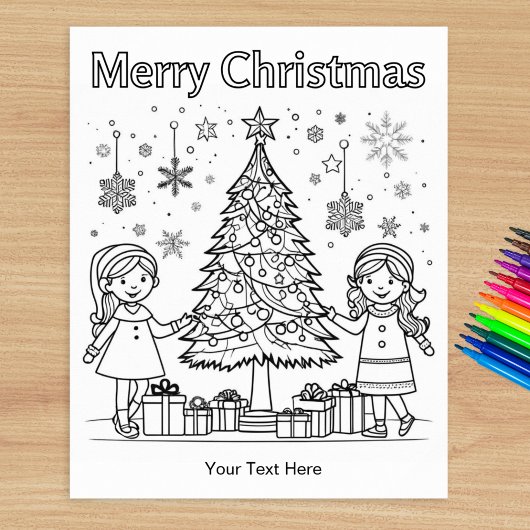 Kleuren voor Kids Christmas Tree Fun Activity Poster