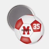 kleuren voor rood-wit voetbalteam magneet (Voorkant / Achterkant)