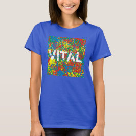 Kleuren Warm Mess VITAAL geel rood blauw groen wit T-shirt