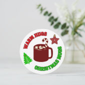 kleuren Warme knuffels en kerst Mokken Feestdagenkaart (Staand voorkant)