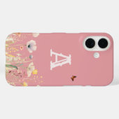 kleuren Waterverf Wildflowers en Monogram Case-Mate iPhone Case (Achterkant (horizontaal))