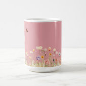  kleuren Waterverf Wildflowers en Monogram Koffiemok (Center)