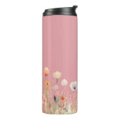  kleuren Waterverf Wildflowers en Monogram Thermosbeker (Gedraaid links)