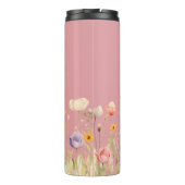  kleuren Waterverf Wildflowers en Monogram Thermosbeker (Achterkant)