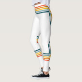 Kleuren & Wit Trendy 80's Tube sok stijl Leggings (Links)