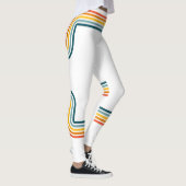 Kleuren & Wit Trendy 80's Tube sok stijl Leggings (Rechts)