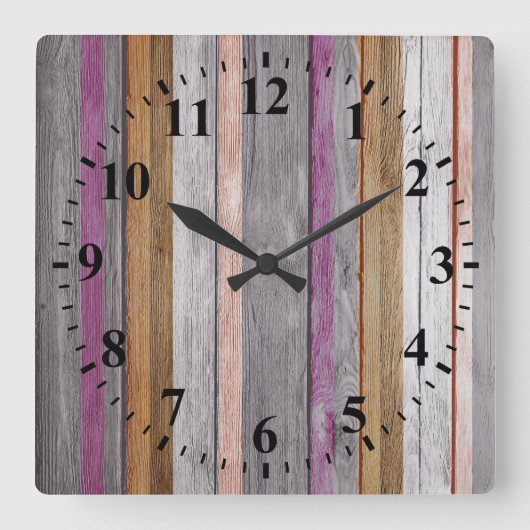  kleuren zien er uit #8 vierkante klok (Voorkant)