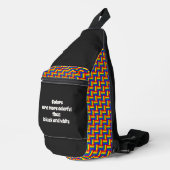 Kleuren zijn kleurrijker dan zwart en wit sling bag (Rechterhoek)