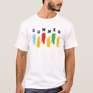 Kleuren Zomer Vibes Grafische T-shirt Minimalistis