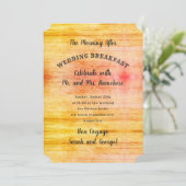 Kleuren Zonsopgang Houten Bruidsontbijt de Dag na  Kaart (Staand voorkant)