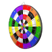 Kleuren Zwart en Wit Dartbord (Voorkant Rechts)