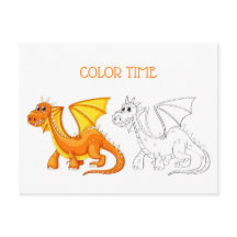 Kleurenactiviteit met oranje en gele draak