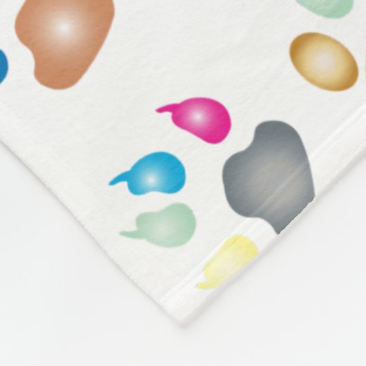 kleurenafdrukken fleece deken (Hoek)