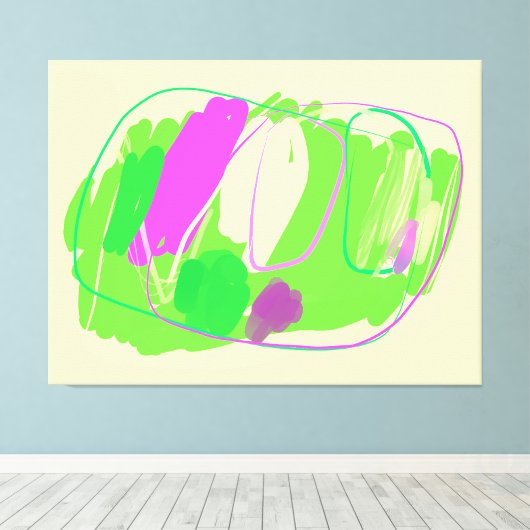 Kleurenafvoer Verrekte canvas afdrukken (Insitu (Houten vloer))