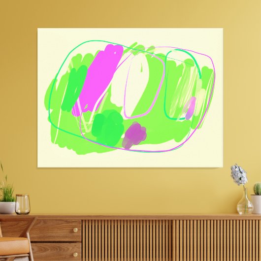 Kleurenafvoer Verrekte canvas afdrukken (Insitu (Woonkamer))