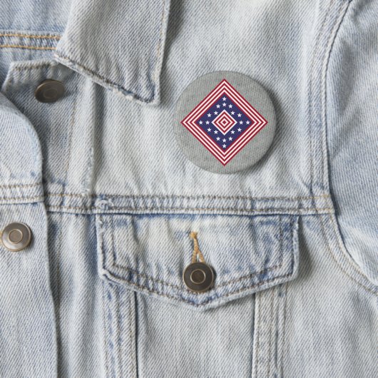 Kleurenbadge: Amerika Ronde Button 5,7 Cm (In situ)